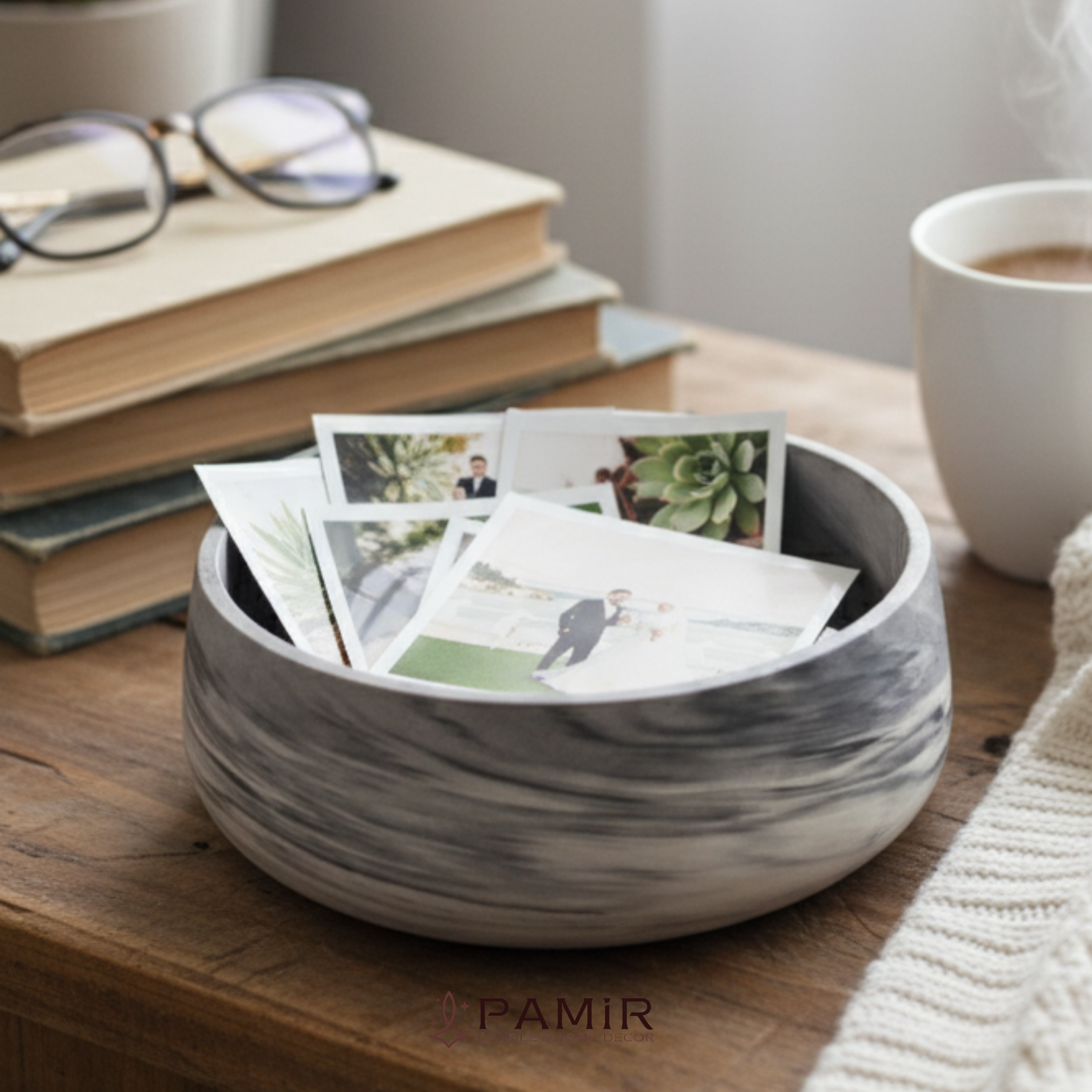 📸 En Değerli Anılarınız İçin El Yapımı Taş Polaroid Bowl - Anı Kasesi ✨