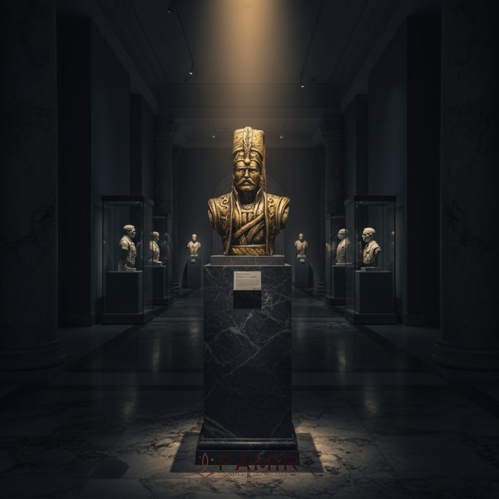 Osmanlı Yeniçeri Askeri Büstü Gold – El Yapımı Sanat Eseri