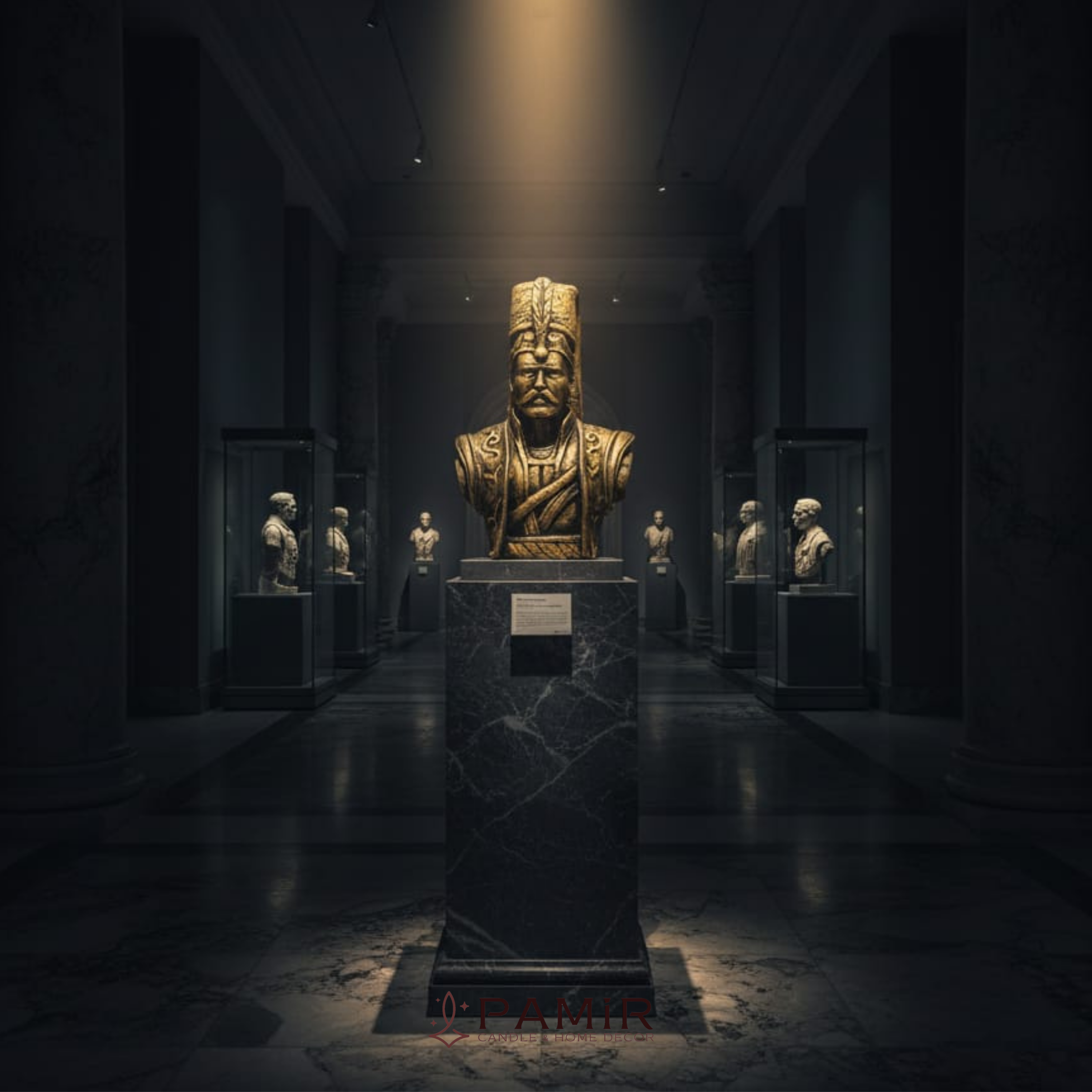 Osmanlı Yeniçeri Askeri Büstü Gold – El Yapımı Sanat Eseri