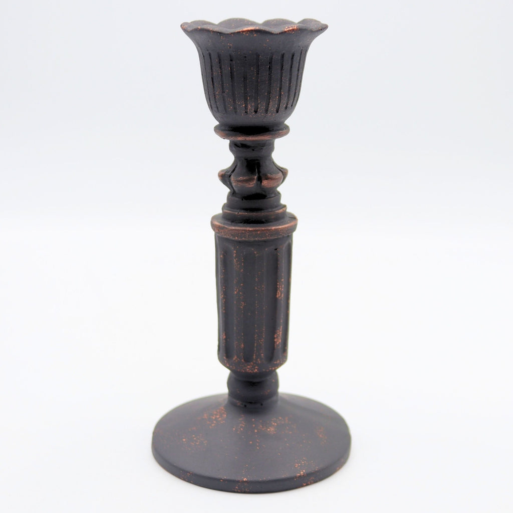 3’lü Bronz Eskitme Şamdanlık Mumluk Fransız Romantik Antik El Sanatı Dekorasyon Retro