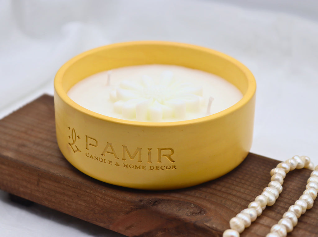 Pamir Modern Silindir Taş Mum Koleksiyonu: Estetik Tasarım ve Doğal Renklerin Buluşması